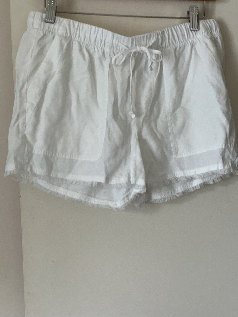 CLOTH & STONE White Drawstring Linen-Blend Women’s Shorts